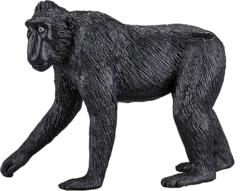 MOJO Macaque Realistische Internationale Tierwelt, Handbemalt, Schwarz