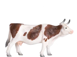 MOJO Simmental Kuh Realistische Bauernhoftierfigur Handbemalt