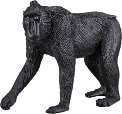 MOJO Macaque Realistische Internationale Tierwelt, Handbemalt, Schwarz -Schleich Verkaufe mojo wildlife speelgoed zwarte kuifmakaak 387182 1
