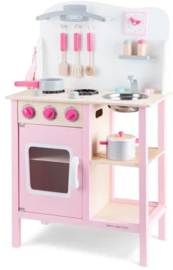 Neu Classic Toys Hölzerne Kinderküche Bon Appetit Rosa - 55 X 30 X 89 Cm