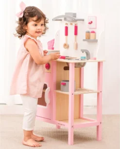 Neu Classic Toys Hölzerne Kinderküche Bon Appetit Rosa - 55 X 30 X 89 Cm -Schleich Verkaufe new classic toys houten kinderkeuken bon appetit roze 55 x 30 x 89 cm 1
