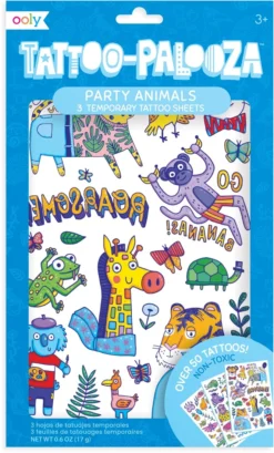 Ooly - Tattoo Palooza Temporary Tattoos - Party Animals