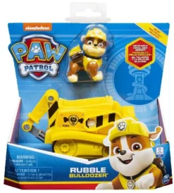PAW Patrol Baustellen-Fahrzeug Mit Rubble-Figur (Basic Vehicle/Basis Fahrzeug)