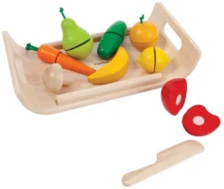 PlanToys Holzspielzeug Assortiertes Obst & Gemüse