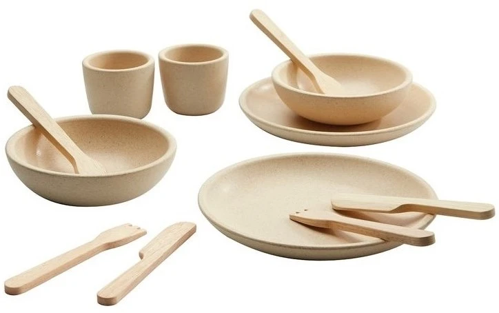 Plan Toys PlanToys Holzspielzeug Geschirrset 1 Plan Toys PlanToys Holzspielzeug Geschirrset