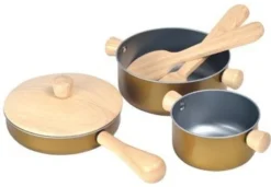 PlanToys Holzspielzeug Kochutensilien-Set