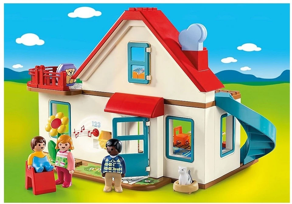 Playmobil 1.2.3 70129 Einfamilienhaus, Mit Funktionsfähiger Klingel Und Soundeffekt, Ab 18 Monaten 2 Playmobil 1.2.3 70129 Einfamilienhaus, Mit Funktionsfähiger Klingel Und Soundeffekt, Ab 18 Monaten – Bild 2