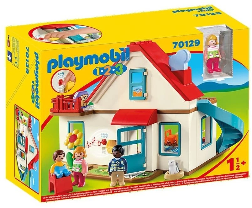 Playmobil 1.2.3 70129 Einfamilienhaus, Mit Funktionsfähiger Klingel Und Soundeffekt, Ab 18 Monaten 1 Playmobil 1.2.3 70129 Einfamilienhaus, Mit Funktionsfähiger Klingel Und Soundeffekt, Ab 18 Monaten