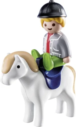 PLAYMOBIL 1.2.3 70410 Junge Mit Pony, Ab 1,5 Bis 4 Jahre -Schleich Verkaufe playmobil 123 70410 junge mit pony ab 1 5 bis 4 jahre 3