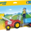 Playmobil 1.2.3 Traktor Mit Anhänger