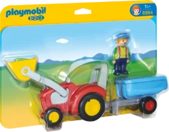 Playmobil 1.2.3 Traktor Mit Anhänger