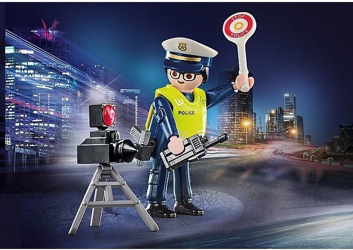 Playmobil 70305 - Polizist Mit Autovelox 1 Playmobil 70305 - Polizist Mit Autovelox