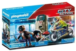PLAYMOBIL City Action 70572 Polizei-Motorrad: Verfolgung Des Geldräubers, Für Kinder Von 4 - 10 Jahre