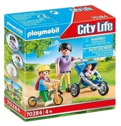 PLAYMOBIL City Life 70284 Mama Mit Kindern, Ab 4 Jahren