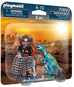 PLAYMOBIL Dinos 70693 DuoPack Velociraptor Vs. Plünderer, Ab 4 Jahren