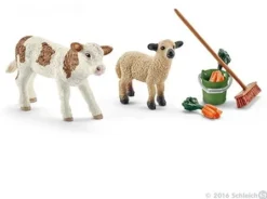 Schleich Farm Life - Reinigungsset Mit Kalb Und Schaf 41422