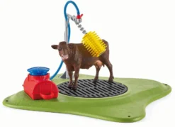 SCHLEICH 42529 Spielset - Kuh Waschstation (Farm World), Mix -Schleich Verkaufe schleich farm world wasplaats voor koeien 42529 1