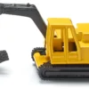 SIKU 0801, Bagger, Metall/Kunststoff, Gelb/Schwarz, Beweglicher Baggerarm, Drehbare Kabine