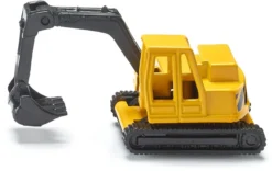 SIKU 0801, Bagger, Metall/Kunststoff, Gelb/Schwarz, Beweglicher Baggerarm, Drehbare Kabine