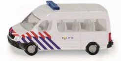 Siku 0806003, Polizei-Transporter Niederlande, Metall/Kunststoff, Weiß/Blau, Anhängerkupplung, Spielzeugauto Für Kinder