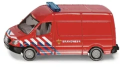 Siku 0808003, Feuerwehr-Transporter Niederlande, Metall/Kunststoff, Rot, Anhängerkupplung, Spielzeugauto Für Kinder