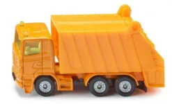 SIKU 0811, Müllwagen, Metall/Kunststoff, Orange, Spielzeugauto Für Kinder, Kippbarer Müllbehälter