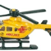 SIKU 0856, Rettungshubschrauber, Metall/Kunststoff, Gelb, Drehbare Rotoren