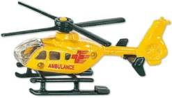 SIKU 0856, Rettungshubschrauber, Metall/Kunststoff, Gelb, Drehbare Rotoren