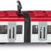 SIKU 1011, Straßenbahn, Metall/Kunststoff, Weiß/Rot, Standard-siku-Eisenbahnkupplungen Zum Verbinden Mit Anderen Zügen