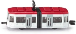 SIKU 1011, Straßenbahn, Metall/Kunststoff, Weiß/Rot, Standard-siku-Eisenbahnkupplungen Zum Verbinden Mit Anderen Zügen