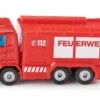 SIKU 1034, Feuerwehr Tanklöschfahrzeug, Metall/Kunststoff, Rot, Anhängerkupplung