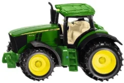 SIKU 1064, John Deere 6250R Traktor, Metall/Kunststoff, Grün, Inkl. Anhängerkupplung, Räder Mit Gummierte Reifen