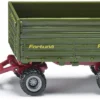 SIKU 1077, Zwei-Achs-Anhänger, Metall/Kunststoff, Grün, Seitlich Kippbare Mulde
