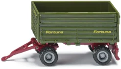 SIKU 1077, Zwei-Achs-Anhänger, Metall/Kunststoff, Grün, Seitlich Kippbare Mulde