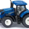 SIKU 1091, New Holland T7.315 Traktor, Metall/Kunststoff, Blau, Abnehmbare Kabine Und Anhängerkupplung