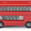 SIKU 1321, Doppelstock-Reisebus, Metall/Kunststoff, Rot, Spielzeugauto Für Kinder