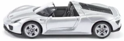 SIKU 1475 Porsche 918 Spyder, Spielzeugauto Für Kinder, Metall/Kunststoff, Silber, Bereifung Aus Gummi