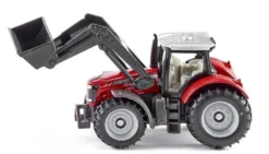 SIKU 1484, Massey-Ferguson Mit Frontlader, Metall/Kunststoff, Rot/Schwarz, Beweglicher Frontlader