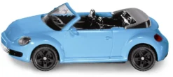 SIKU 1504, VW The Beetle Cabrio, Metall/Kunststoff, Hellblau, Spielzeugauto Für Kinder, Anhängerkupplung