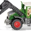 SIKU 1539, Fendt 1050 Vario Traktor, Metall/Kunststoff, Grün, Ballenzange Und Abnehmbare Kabine