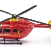 SIKU 1647, Rettungshubschrauber, Metall/Kunststoff, Rot, Drehbare Rotoren