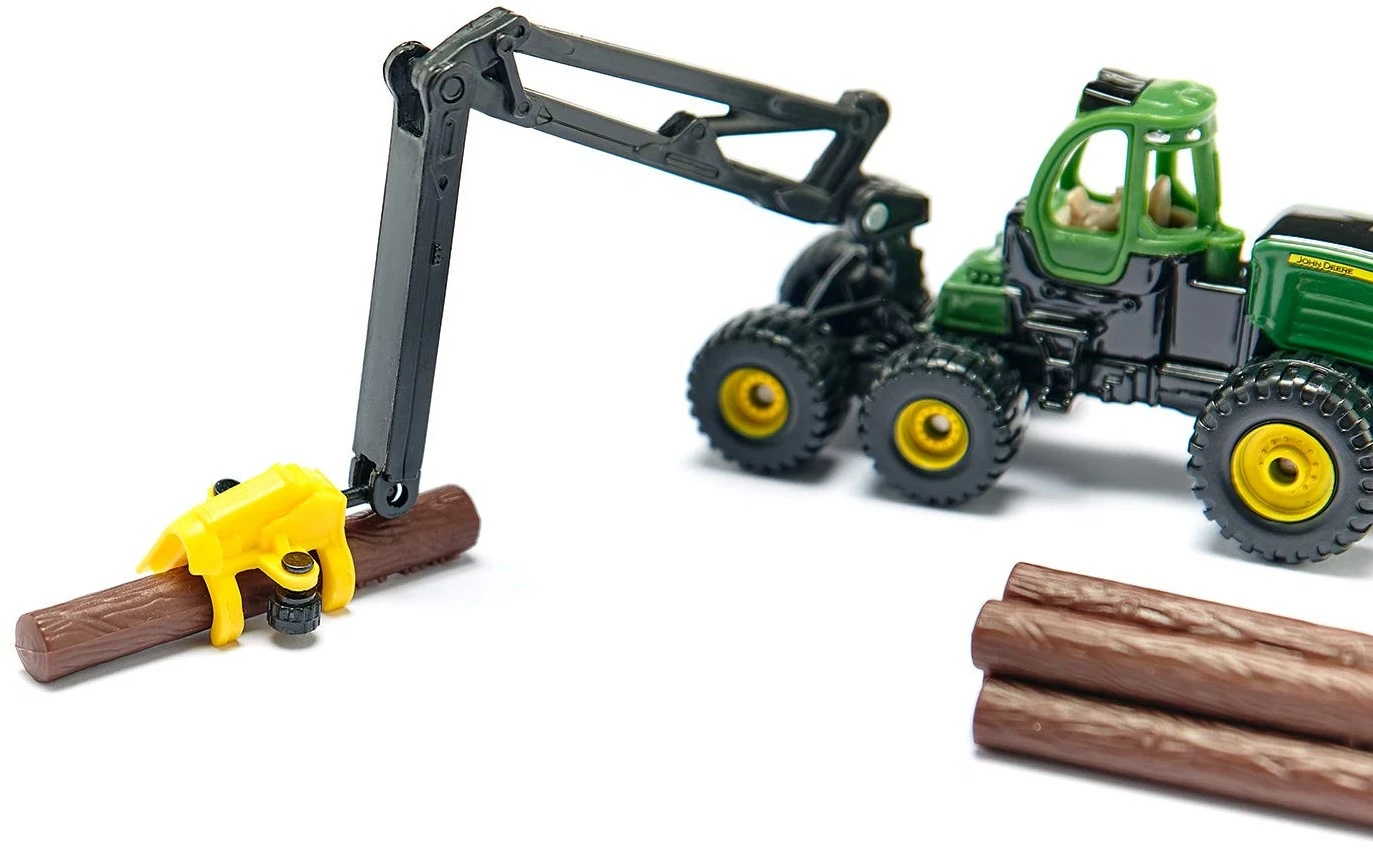 SIKU 1652, John Deere Harvester, Forstwirtschaft, Metall/Kunststoff, Grün, Inkl. Baumstamm, Drehbarer Kran 2 SIKU 1652, John Deere Harvester, Forstwirtschaft, Metall/Kunststoff, Grün, Inkl. Baumstamm, Drehbarer Kran – Bild 2