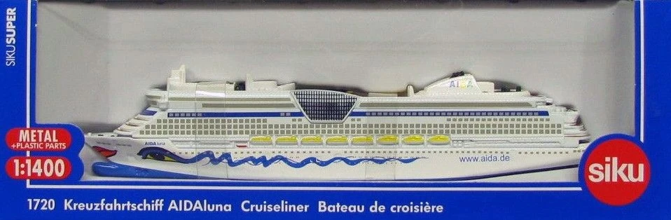 SIKU 1720, Kreuzfahrtschiff AIDAluna, 1:1400, Metall/Kunststoff, AIDA-Optik, Nicht Schwimmfähig 2 SIKU 1720, Kreuzfahrtschiff AIDAluna, 1:1400, Metall/Kunststoff, AIDA-Optik, Nicht Schwimmfähig – Bild 2