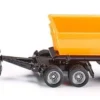 SIKU 1858, JCB Traktor Mit Dolly Und Kippmulde, 1:87, Metall/Kunststoff, Gelb, Abnehmbarer Muldenkipper