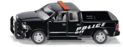 SIKU 2309, Dodge Ram 1500 Polizeiauto, 1:50, Metall/Kunststoff, Abnehmbare Reifen, Bewegliche Teile, Schwarz