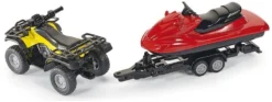 SIKU 2314, Quad Mit Anhänger Und Jet-Ski, 1:50, Metall/Kunststoff, Gelb/Rot, Abnehmbarer Anhänger, Schwimmfähiger Jet-Ski -Schleich Verkaufe siku 2314 quad mit anhaenger und jet ski 1 50 metall kunststoff gelb rot abnehmbarer anhaenger schwimmfaehiger jet ski 3