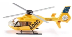SIKU 2539, Rettungshubschauber, 1:55, Metall/Kunststoff, Gelb, Bewegliche Rotoren
