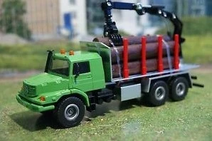 SIKU 2714, Holz-Transport-LKW, 1:50, Metall/Kunststoff, Inkl. 6 Holzstämme, Beweglicher Greifarm 3 SIKU 2714, Holz-Transport-LKW, 1:50, Metall/Kunststoff, Inkl. 6 Holzstämme, Beweglicher Greifarm – Bild 3