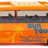 SIKU 3738, Mercedes-Benz Travego Reisebus, 1:50, Metall/Kunststoff, Orange, Bewegliche Teile