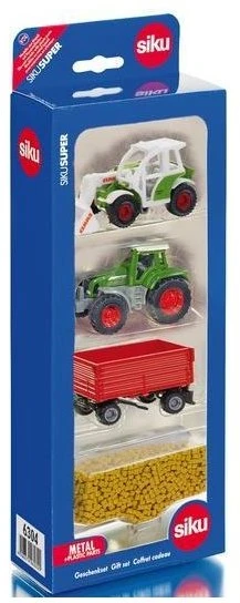 SIKU 6304, Geschenkset Landwirtschaft, Metall/Kunststoff, Multicolor, Spielkombination, Bewegliche Teile
